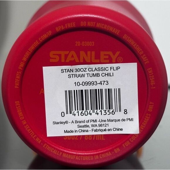 Stanley Ice Flow Flip Straw Tumbler 30oz, CHILI RED - Picture 4 of 4